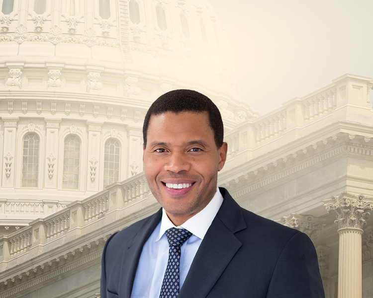 Attorney with Government building as a background